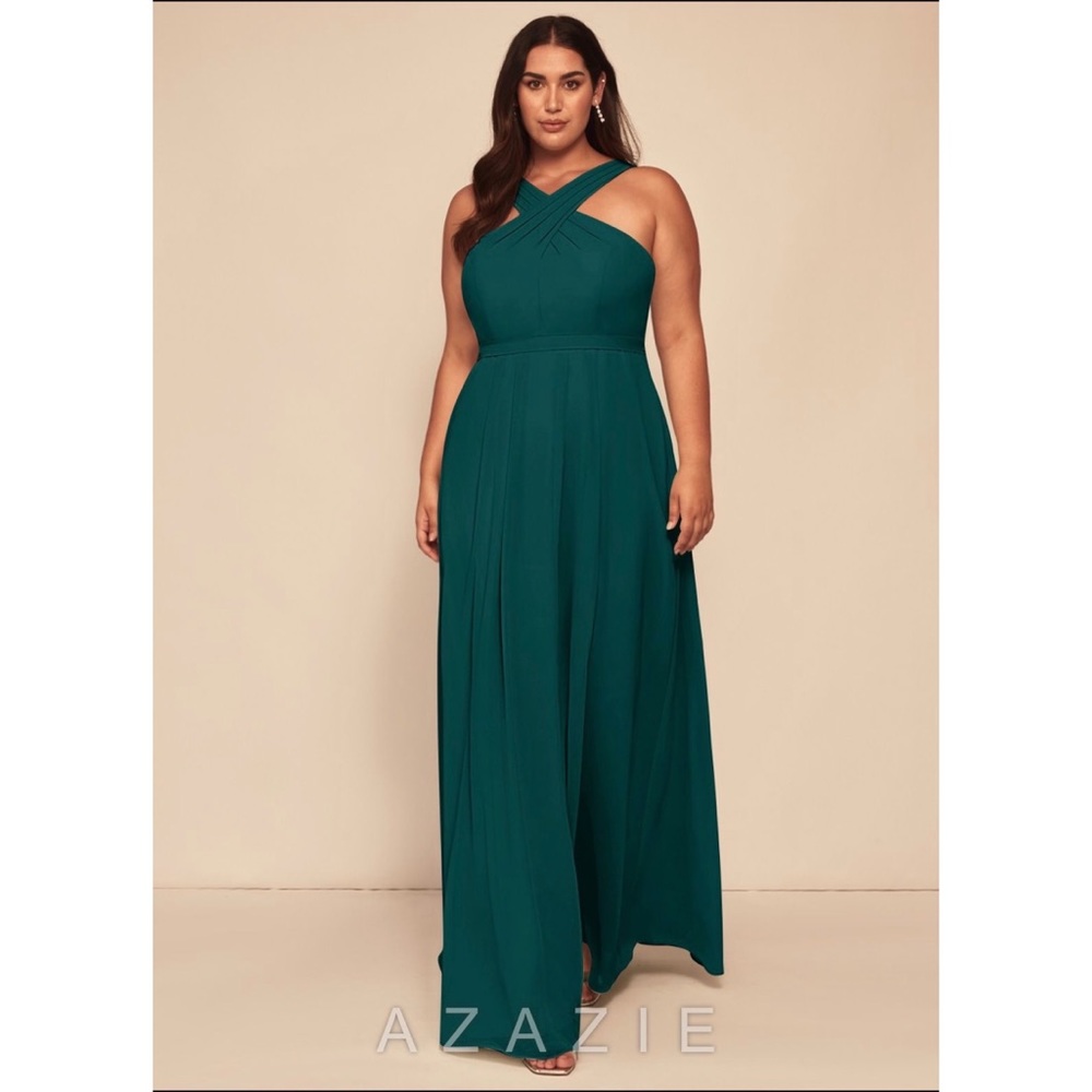 Azazie Bridesmaid Dress -Dixie- in color Peacock